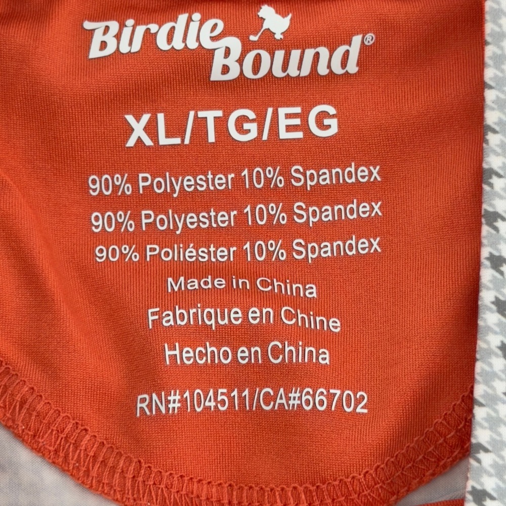 Birdie Bound XL Quarter Zip Pullover Grey Houndstooth Golf Performance Shirt - Picture 4 of 6